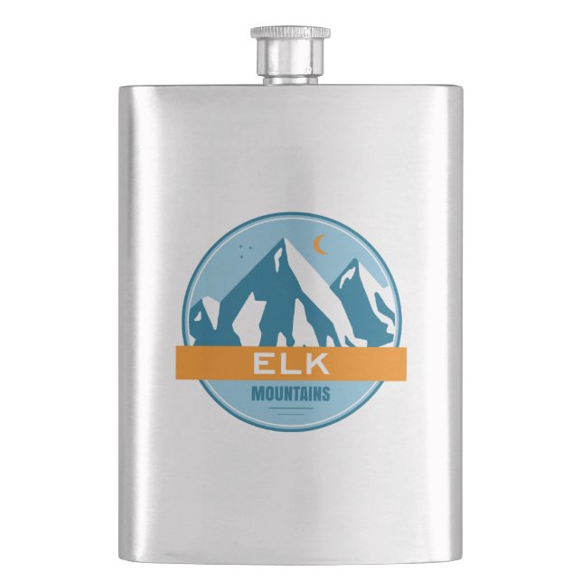 Elk Mountains Colorado Hip Flask (Front)