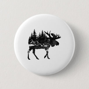 Elk Nature Alaska Hiking Fishing Camping Hunting G 6 Cm Round Badge