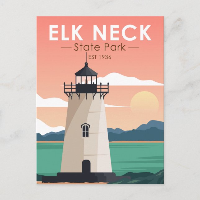 Elk Neck State Park Maryland Vintage Postcard (Front)