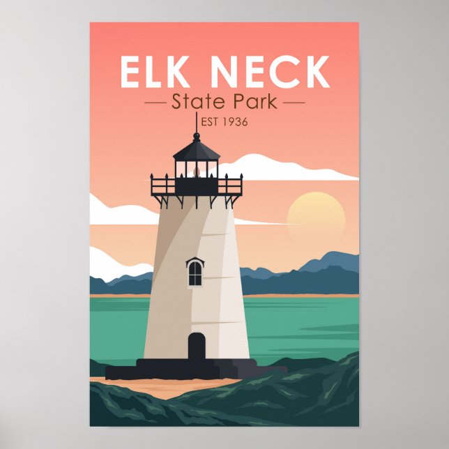 Elk Neck State Park Maryland Vintage  Poster (Front)