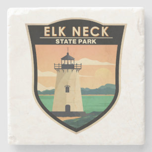 Elk Neck State Park Maryland Vintage Stone Coaster