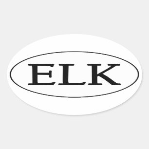 ELK Oval Logo Oval Sticker