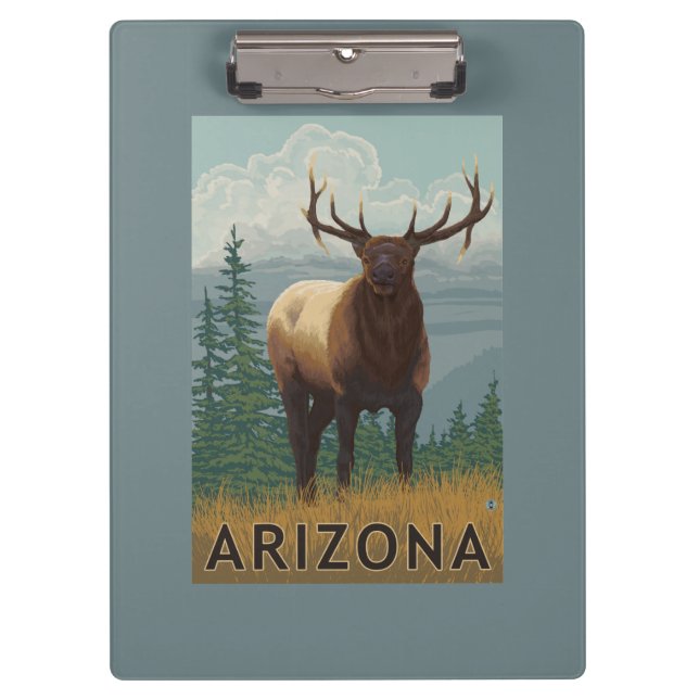 Elk SceneArizona Clipboard (Front)