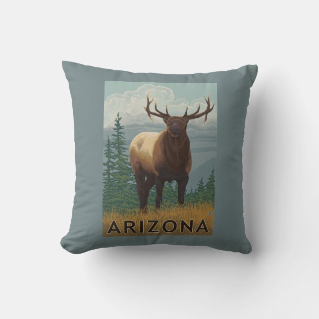 Elk SceneArizona Cushion (Front)