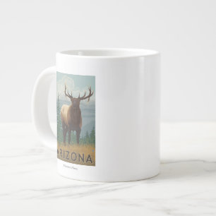 Elk SceneArizona Large Coffee Mug
