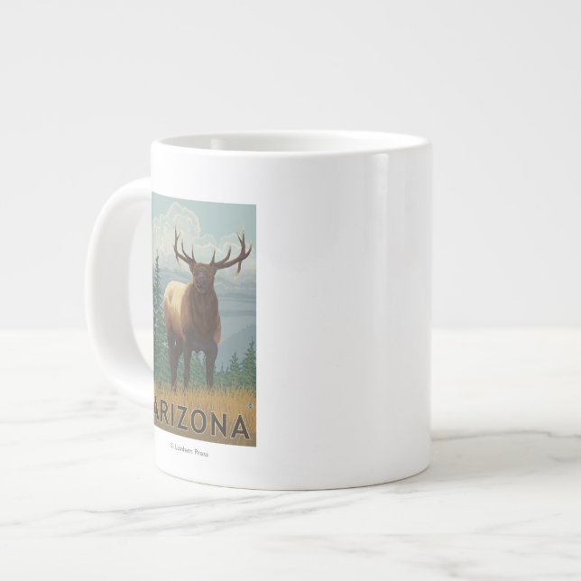 Elk SceneArizona Large Coffee Mug (Front Left)