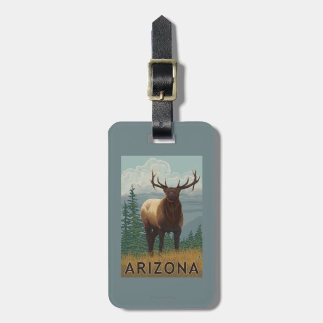 Elk SceneArizona Luggage Tag (Front Vertical)