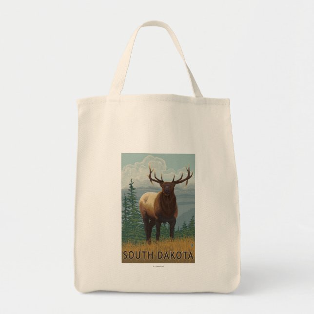 Elk SceneSouth Dakota Tote Bag (Front)