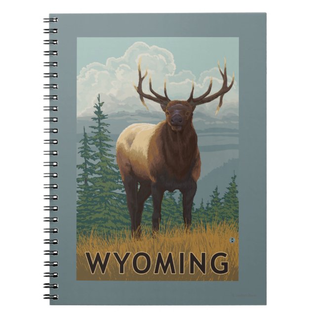 Elk SceneWyoming Notebook (Front)