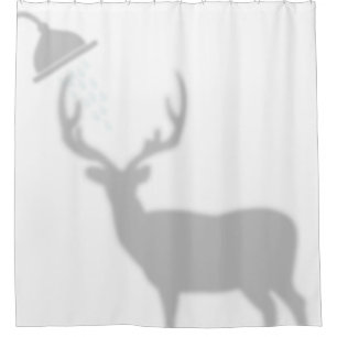 Elk Shadow Silhouette Shadow Buddies in Shower Shower Curtain