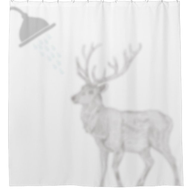 Elk Shadow Silhouette Shadow Buddies in Shower Shower Curtain (Front)