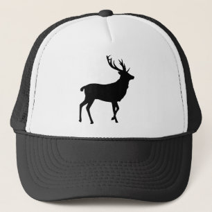 Elk Silhouette Cut Out Stag Bull - Animal Deer Trucker Hat