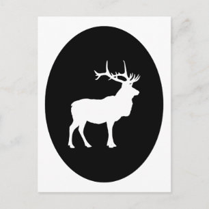 Elk Silhouette Postcard