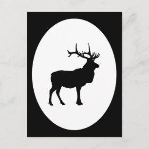 Elk Silhouette Postcard