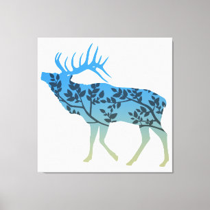 Elk Tree Canvas Print