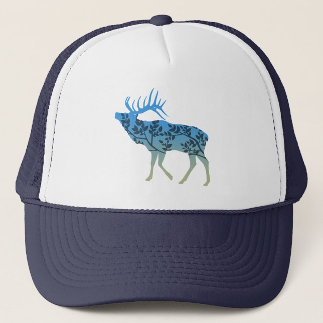 Elk Tree Trucker Hat (Front)