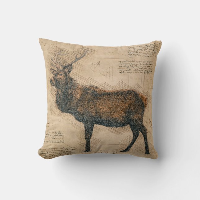 Elk Vintage DaVinci Style  Cushion (Front)