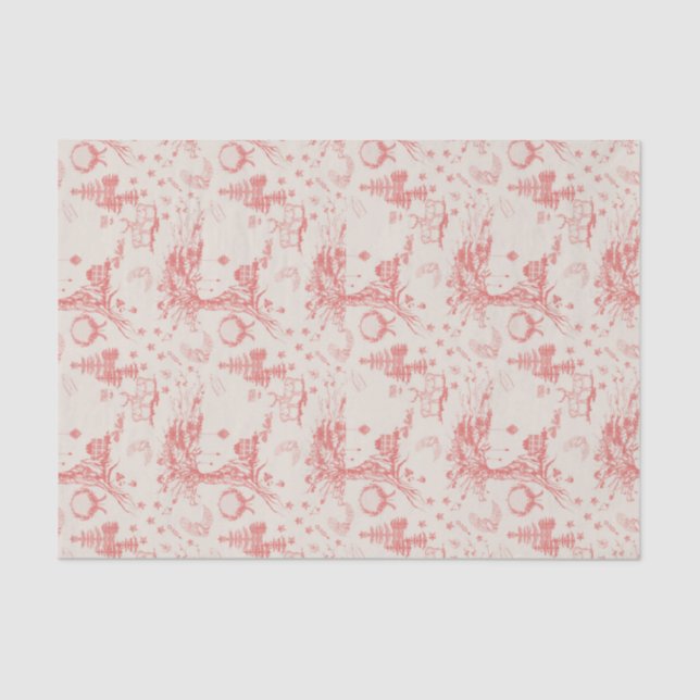 Elk Woods French Toile Tissue Paper (Front)