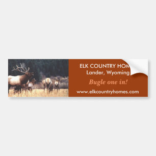 Elk, www.elkcountryhomes.com, ELK ... - Customised Bumper Sticker