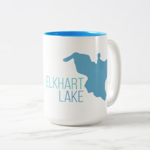Elkhart Lake, Wisconsin Two-Tone Coffee Mug