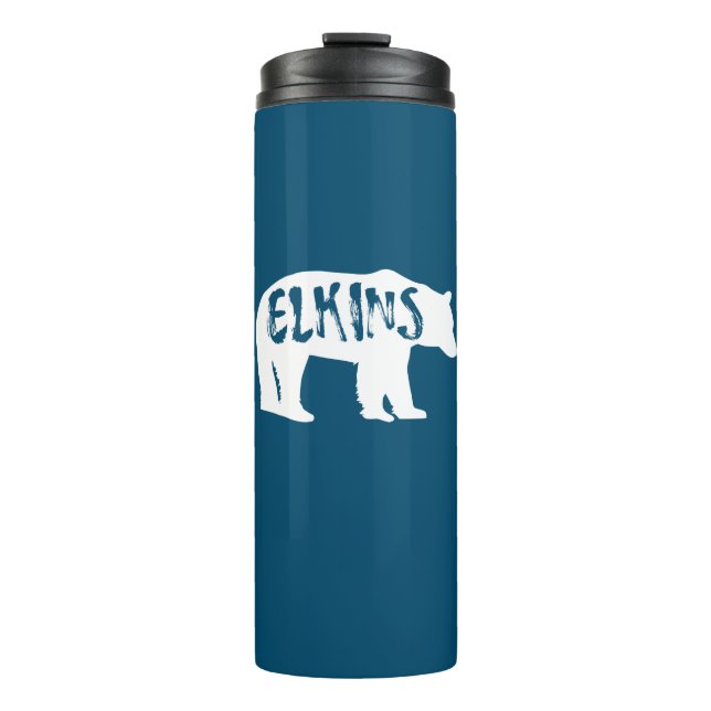 Elkins West Virginia Bear Thermal Tumbler (Front)