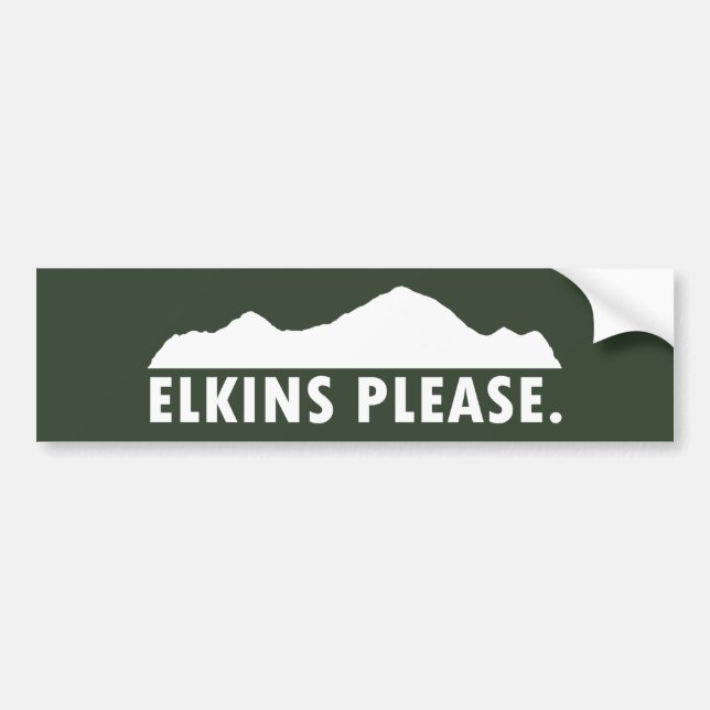 Elkins West Virginia Please Bumper Sticker (Front)