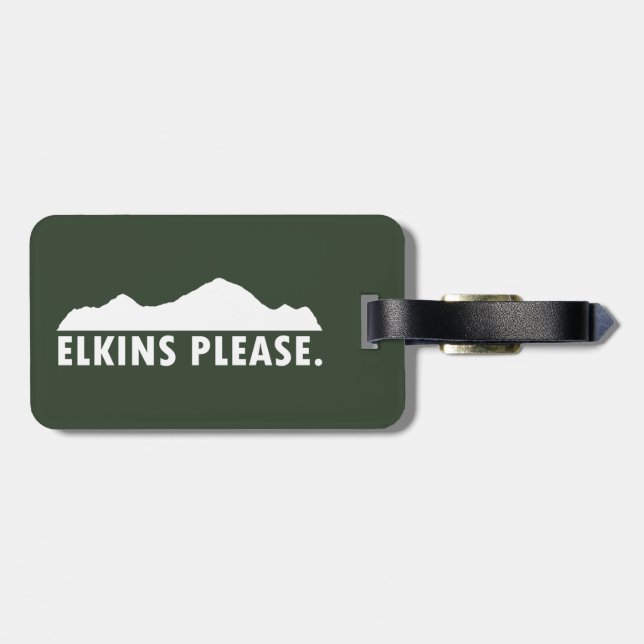 Elkins West Virginia Please Luggage Tag (Back Horizontal)