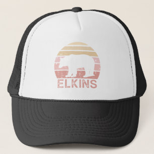 Elkins West Virginia Retro Bear Trucker Hat