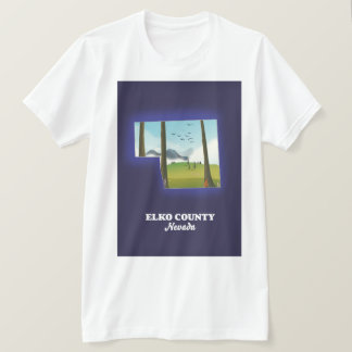 Elko County Nevada map T-Shirt