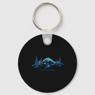 Elko Nevada Ski Resort Skiing Skier Key Ring