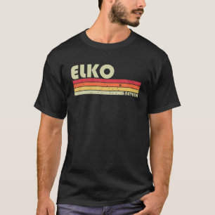 ELKO NV NEVADA Funny City Home Roots Gift Retro 70 T-Shirt