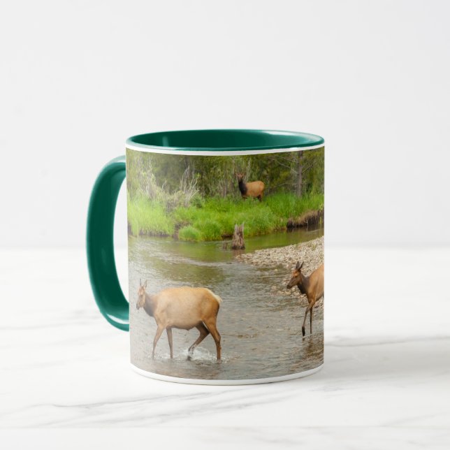 Elks Crossing the Colorado River Mug (Front Left)