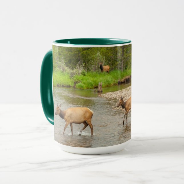 Elks Crossing the Colorado River Mug (Front Left)