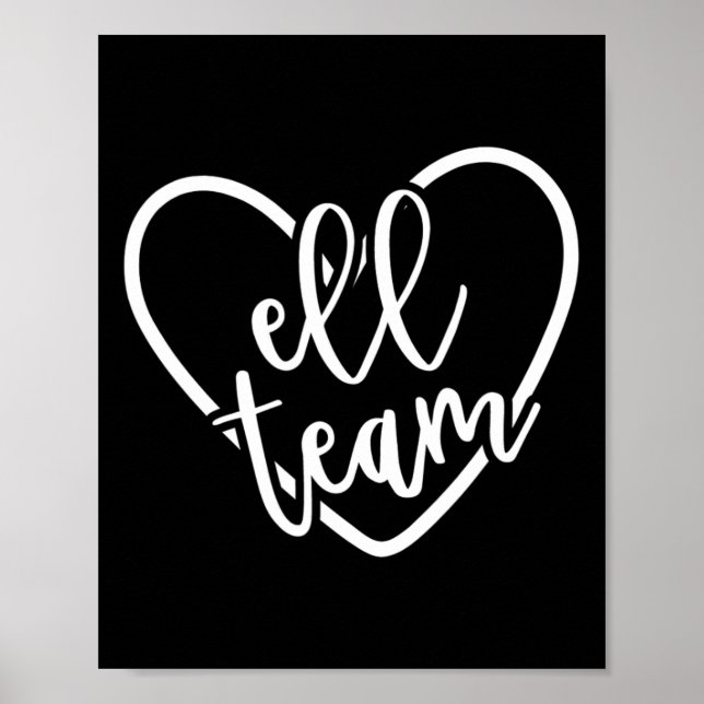 ELL Team Squad Back to School Matching Group Gift  Poster (Front)