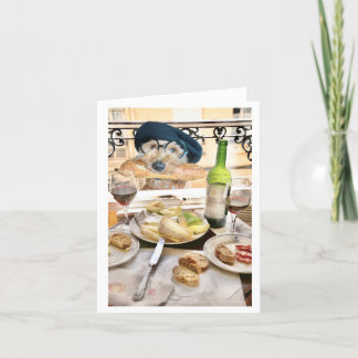 Ella Bella Banana brings the baguette Thank You Card