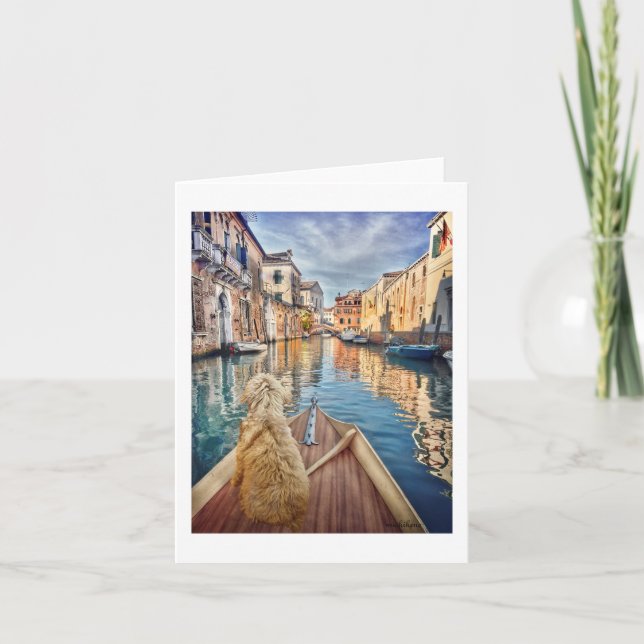 Ella Bella Banana rides the canals of Venice Thank You Card (Front)