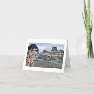 Ella Bella Banana, the Louvre, Paris, France Thank You Card