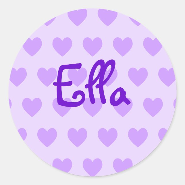 Ella in Purple Classic Round Sticker (Front)