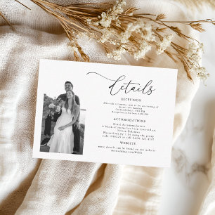 ELLA Modern Photo Wedding Details Enclosure Card