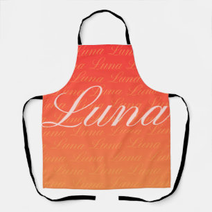 Ella Repeating Name Pattern Design Apron