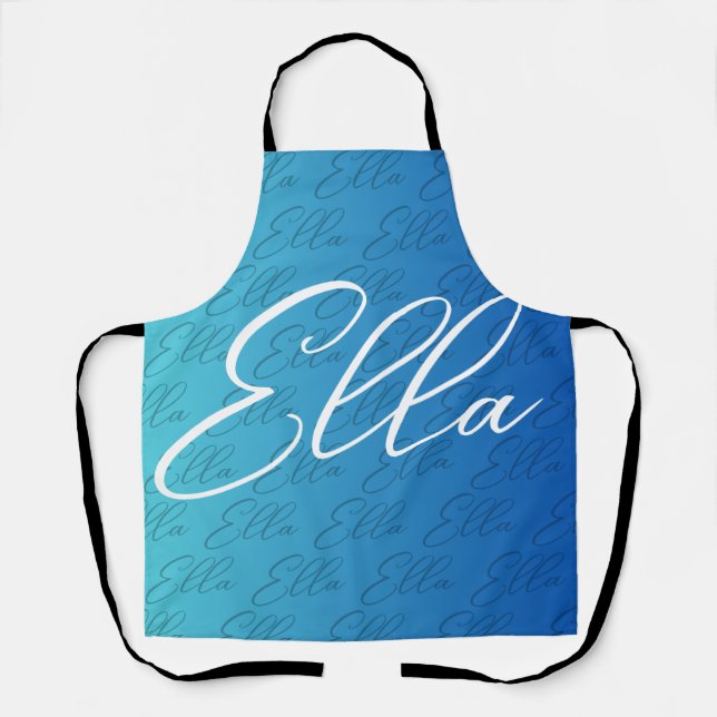 Ella Repeating Name Pattern Design Apron (Front)