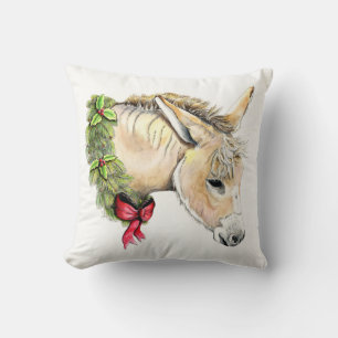 Ella the Christmas Donkey Cushion