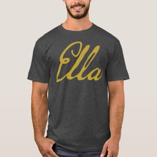 Ella Typography Gold Script T-Shirt