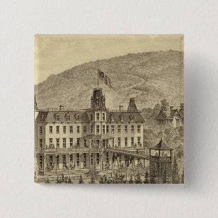 Ellanova Springs 10 miles from Pittsburgh 15 Cm Square Badge