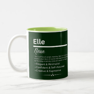 Elle Personalized Girl Name Meaning Coffee Mug