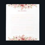 ELLE Pink Flower Elegant Lined Notepad<br><div class="desc">Made for you!</div>
