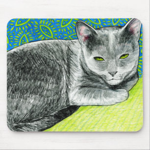 Elle the Korat Cat Mouse Pad
