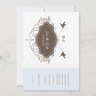 Ellegant save the date wedding invitation