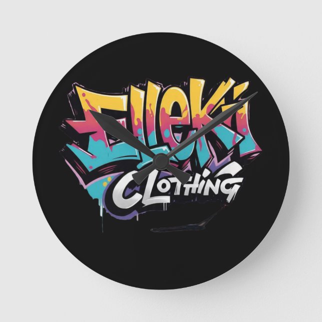 Elleki Clothing  Round Clock (Front)