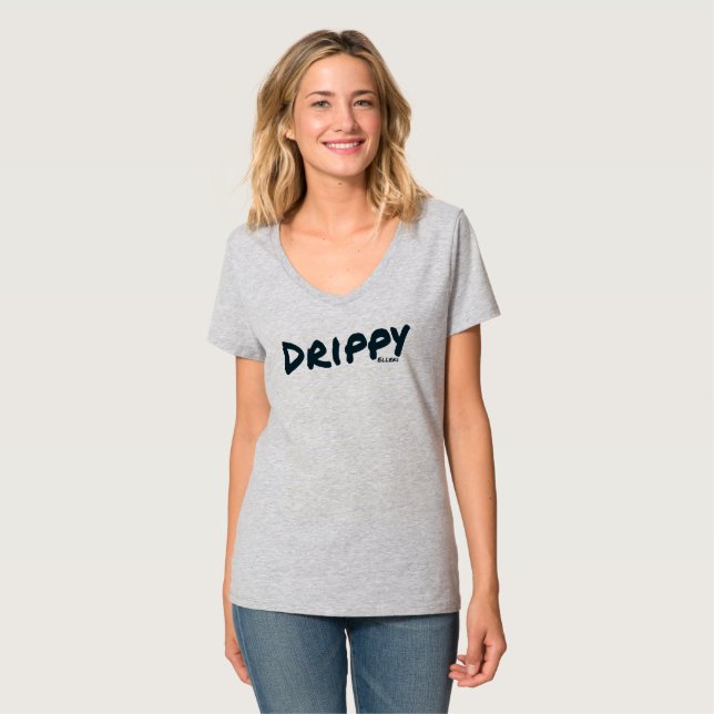 Elleki Drippy (Black) T-Shirt (Front Full)